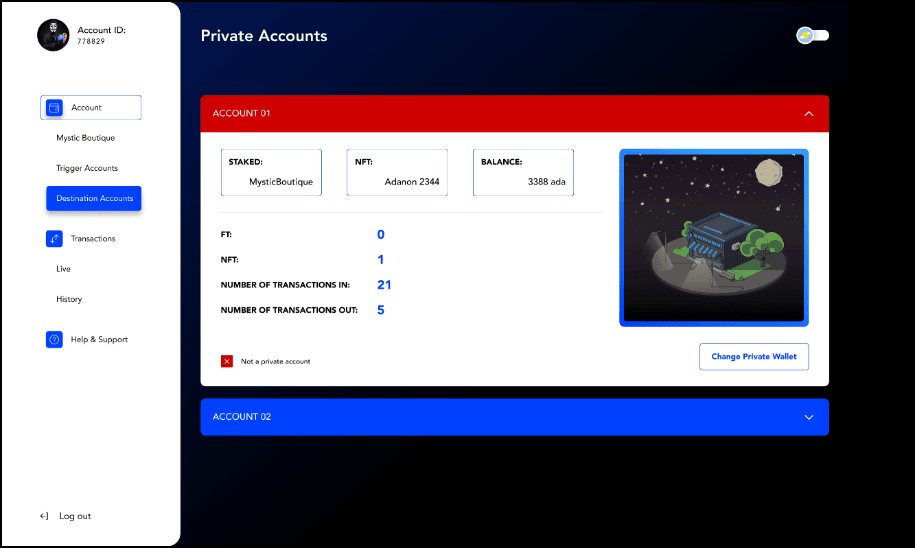 Dashboard UI Flow 1